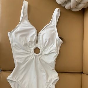 Carmen Marc Valvo halter swimsuit
